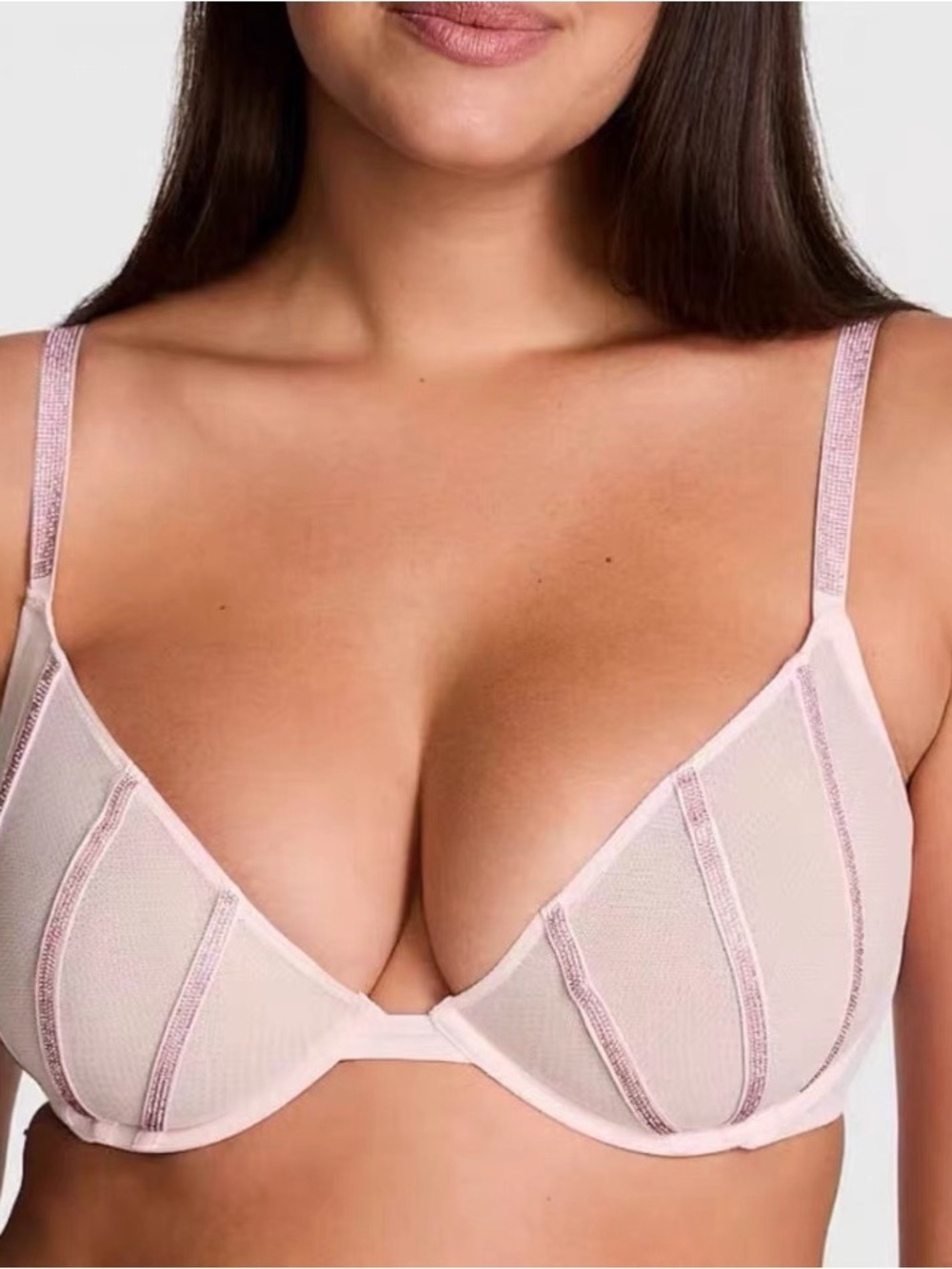 Victoria's Secret Light Pink Mesh Underwire Bra